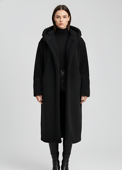 Women's Long Teddy Coat Plush Winter Parka