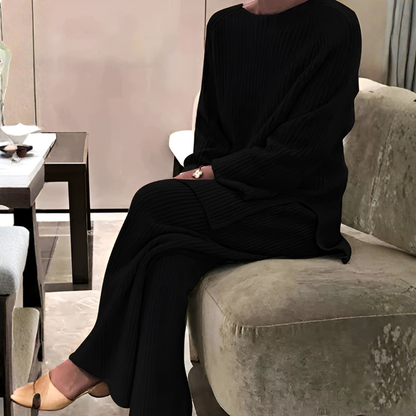 Women's Knit Sweater And Trousers Set