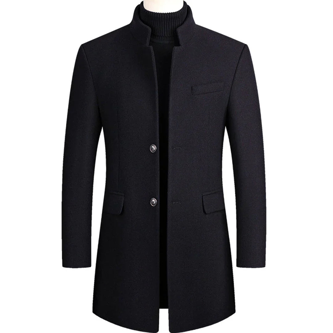 Alexander Men's Formal Long Coat Timeless Elegance - VibreMode