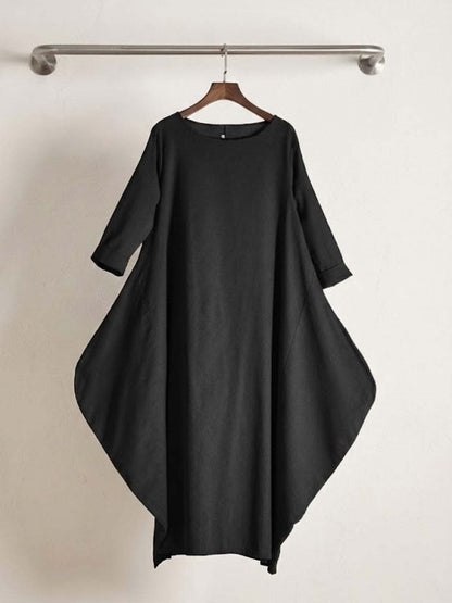Women's Boho Maxi Dress 3/4 Sleeves Oversized