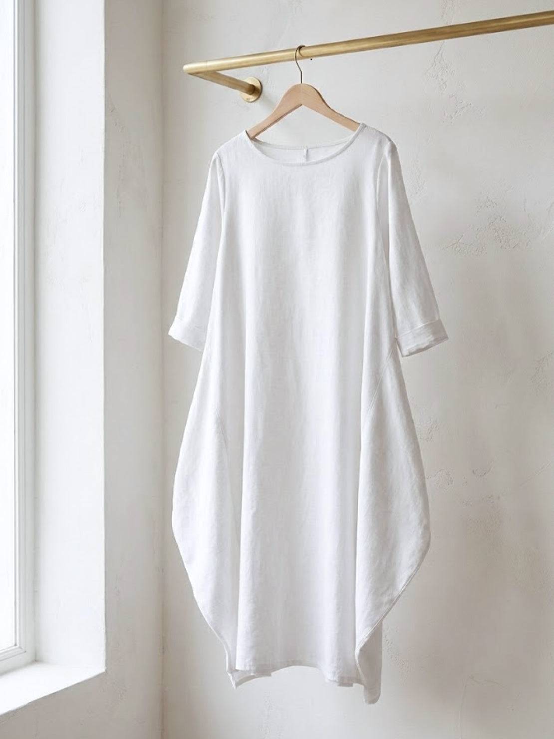 Women's Boho Maxi Dress 3/4 Sleeves Oversized