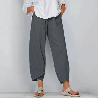 Image of Bonnie | Women's High-Waisted Wide Leg Chino Trousers