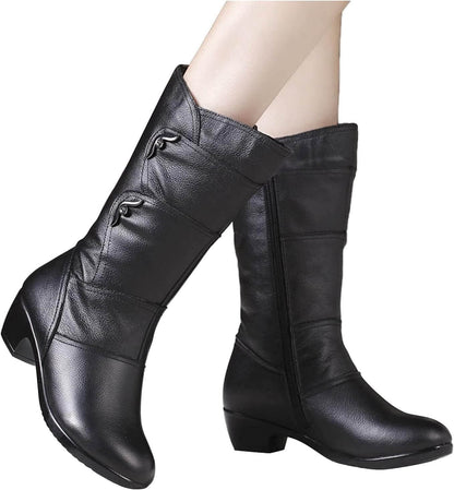 Women's Knee High Side Zip Boots