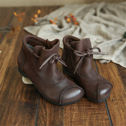 Women's Low Cut Lace Up Boots