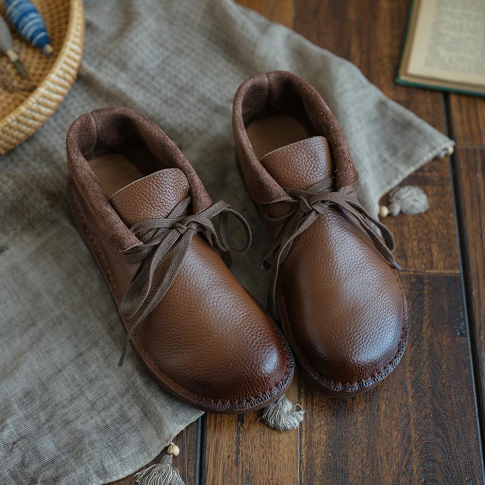 Women's Round Toe Flat Boots