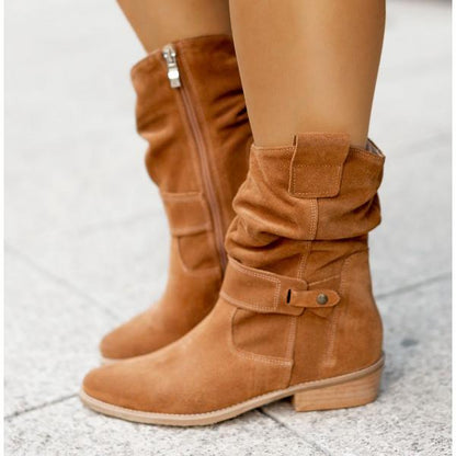 Women's Slouch Boots Rounded Toe - VibreMode