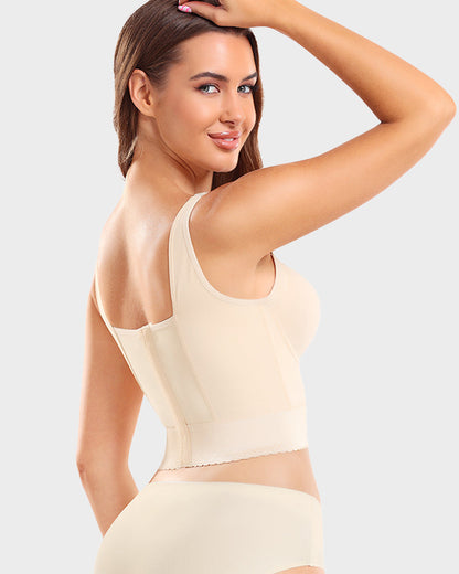 Women's Longline Push-Up Bra Built-In Shapewear
