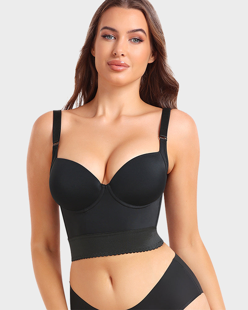 Women's Longline Push-Up Bra Built-In Shapewear - VibreMode