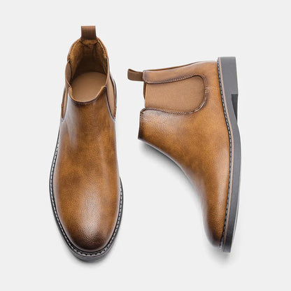 Men's Chelsea Boots Ankle Leather Classic Black