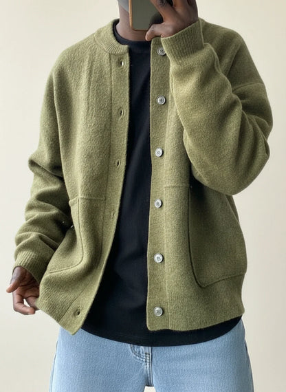 Men's Button Front Sweater Jacket - VibreMode