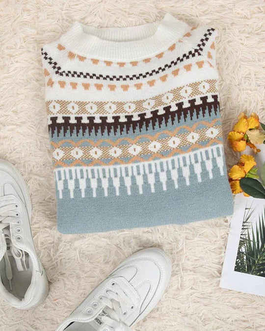 Women's Printed Long Sleeve Sweater