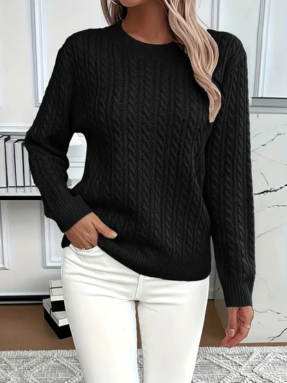 Women's Cable Knit Jumper White