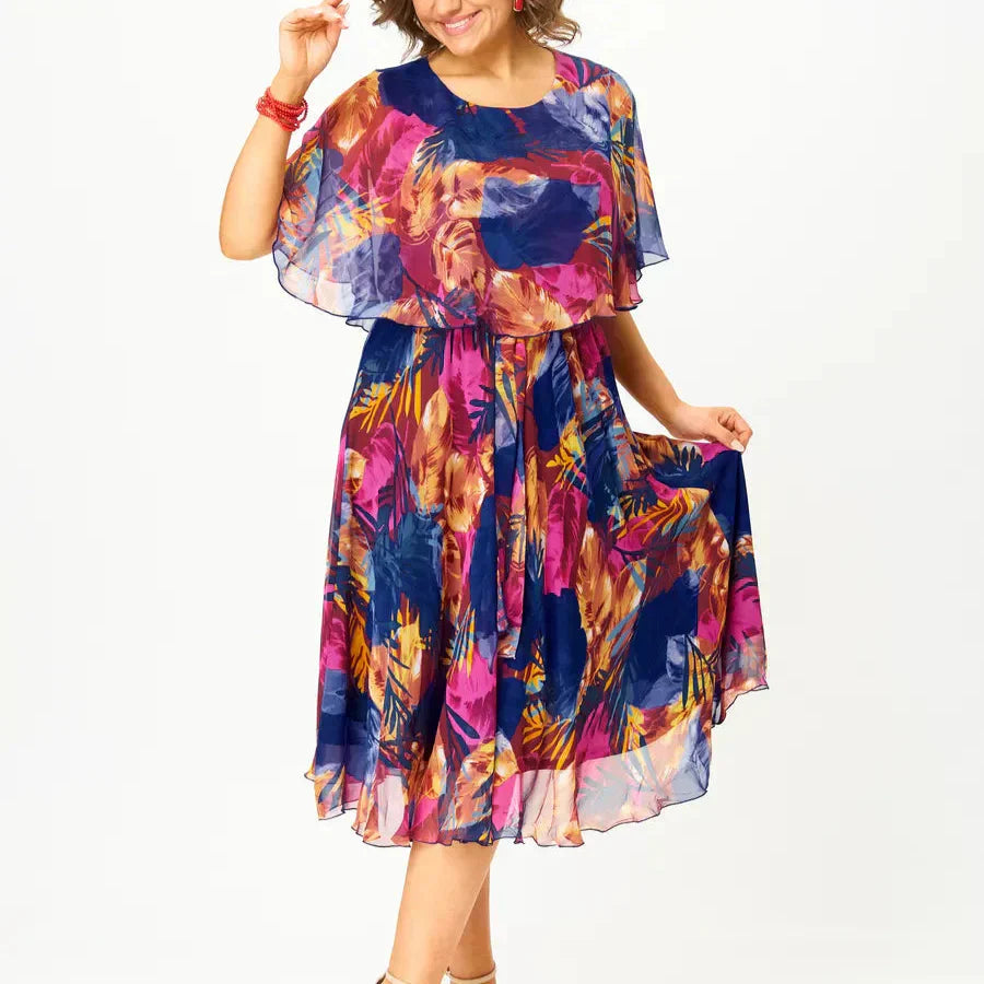 Elegant Women's Flowy Maxi Wrap Dress