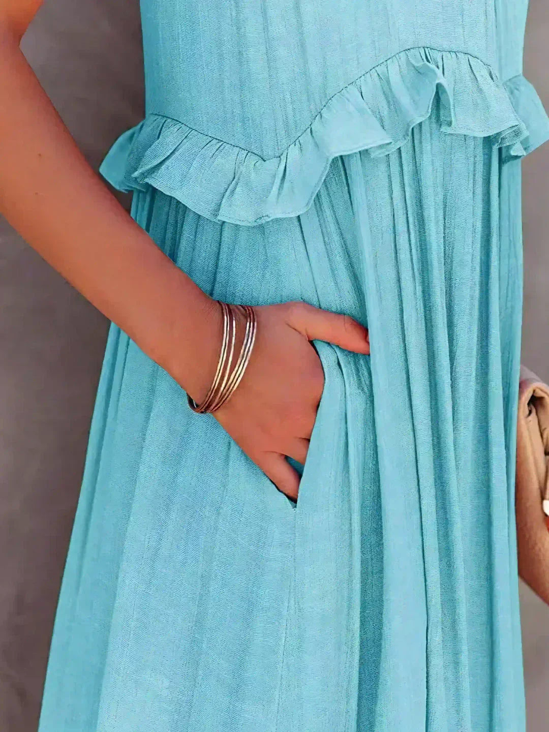 Women's Maxi Dress Ruffle Detailing
