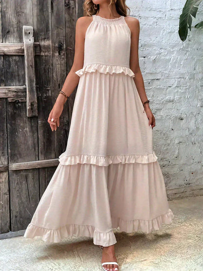 Women's Maxi Dress Ruffle Detailing