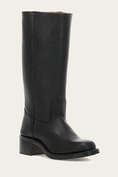 Women's Western Boots Mid Calf Leather Stitched Brown