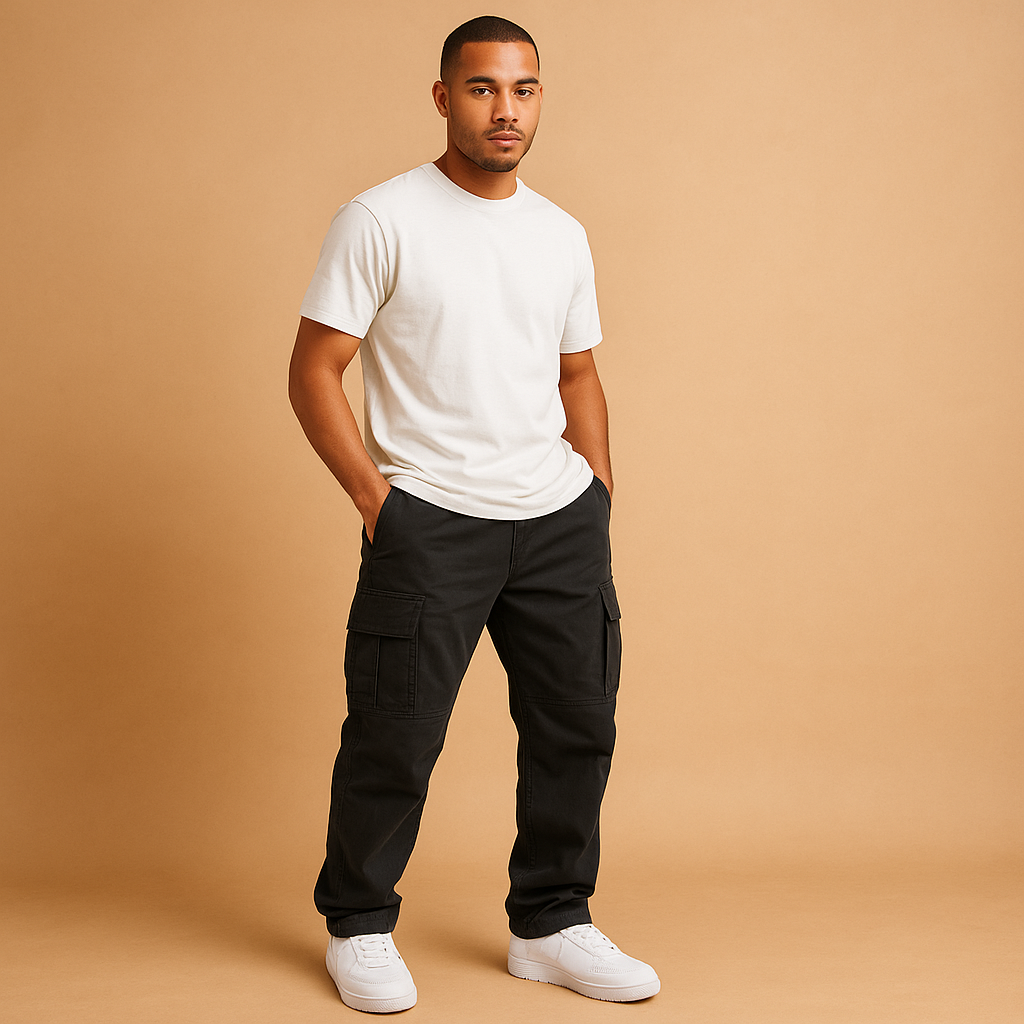 Men's Cargo Pants With Multiple Pockets - VibreMode