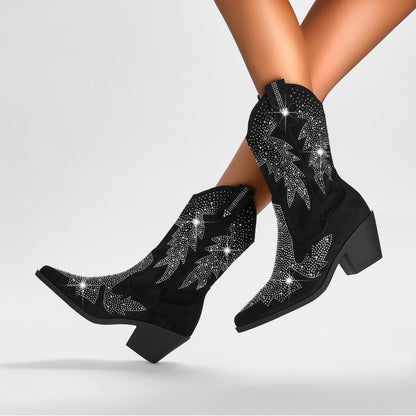 Image of Carol | Women's Embellished Mid Calf Boots