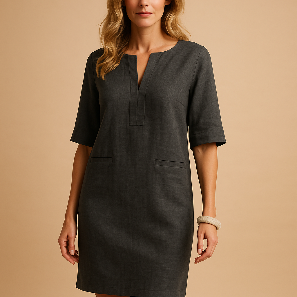 Women’s casual chic dress with lightweight flattering fit and versatile design, perfect for daily wear, outings, and weekend trips.