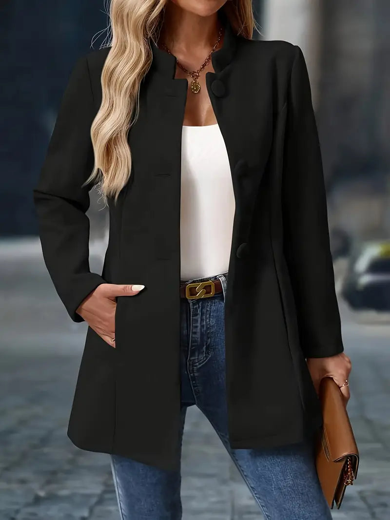 Classic Tailored Button Trench Coat