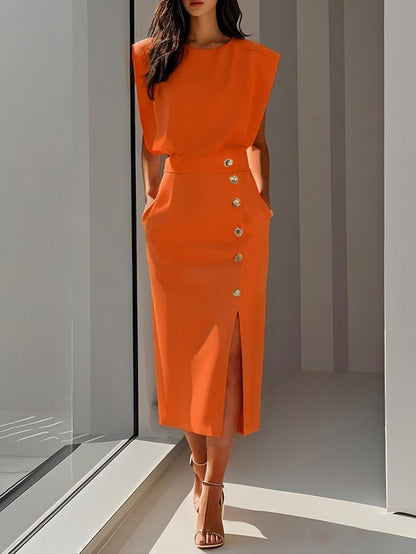 Women's Midi Dress Charm Effortless Aspen