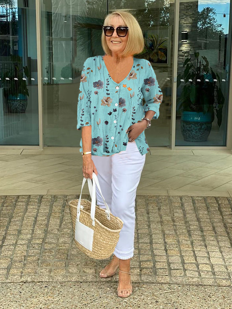 Women's Printed Blouse - VibreMode