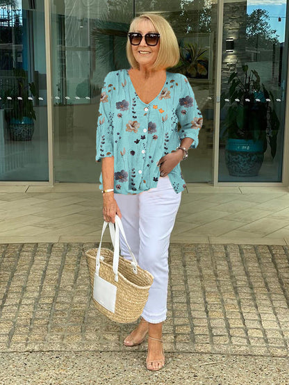 Women's Printed Blouse - VibreMode