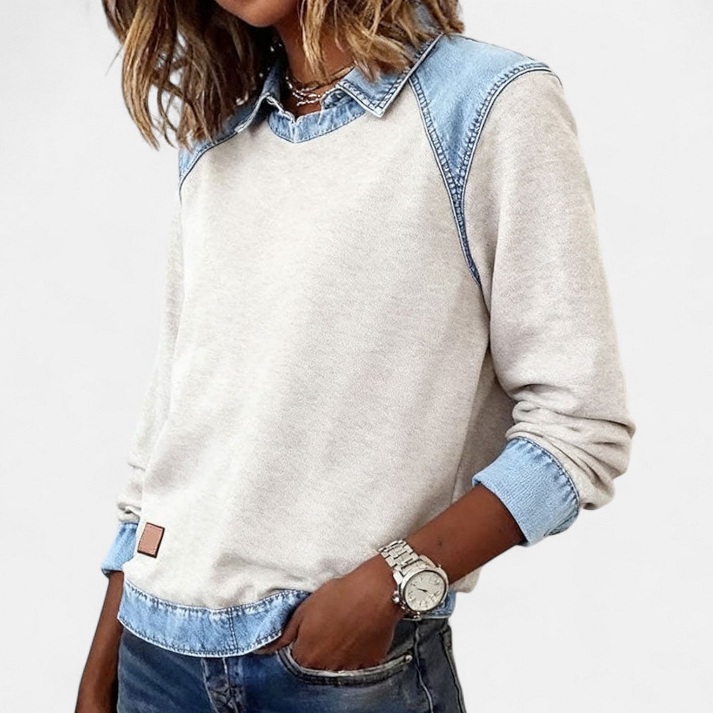 Women's Collared Sweater Long Sleeves