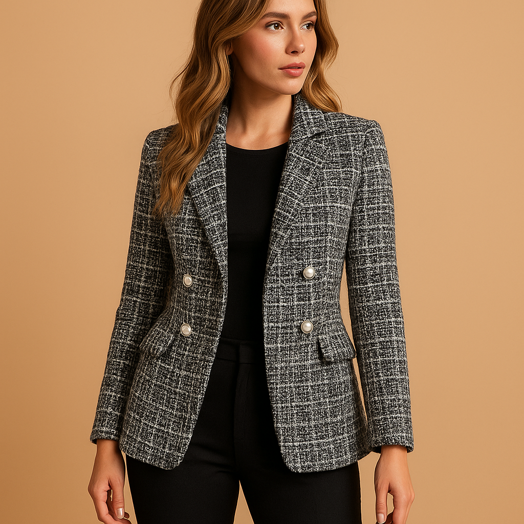 Women's Tailored Checked Blazer - VibreMode