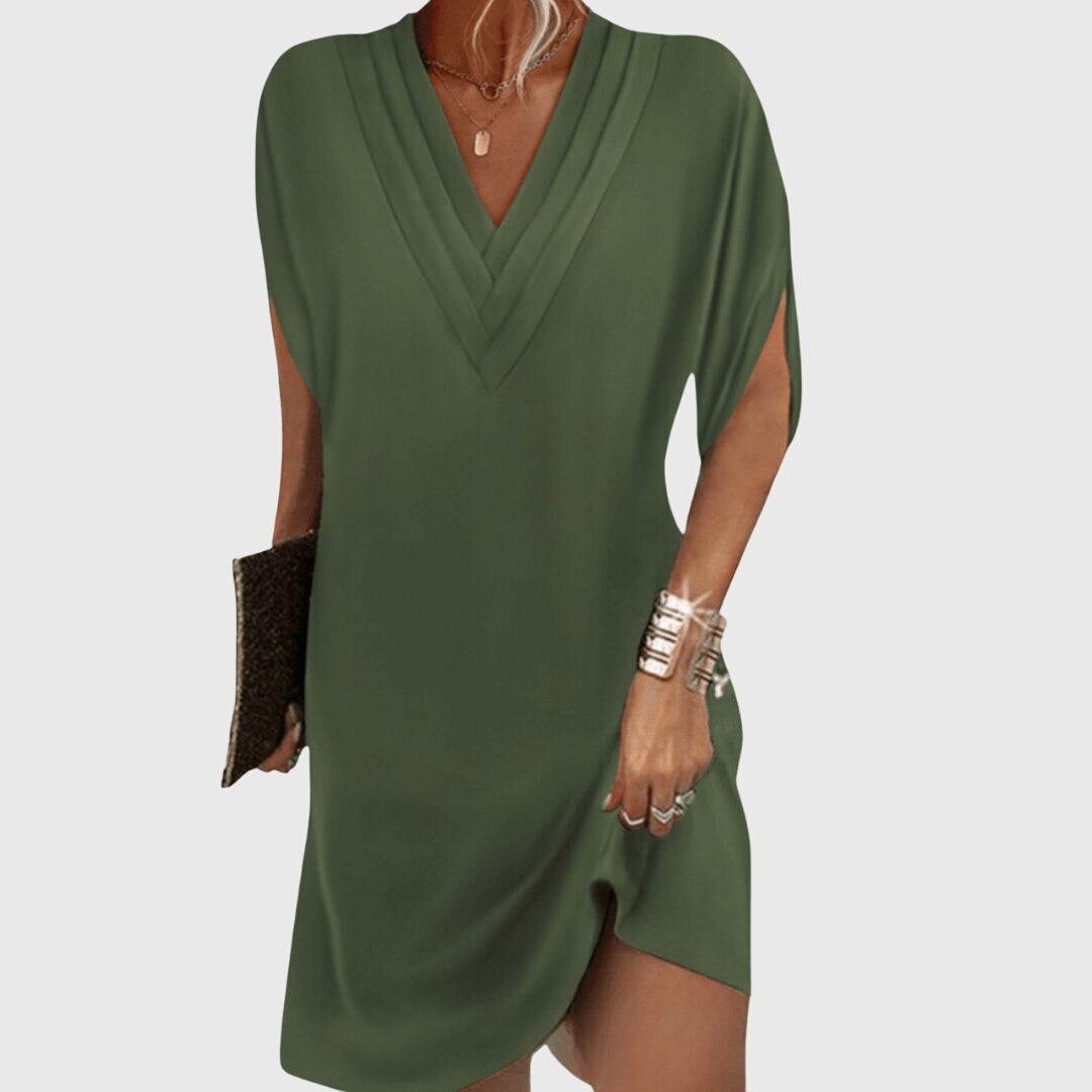 Women's V Neck Mini Dress