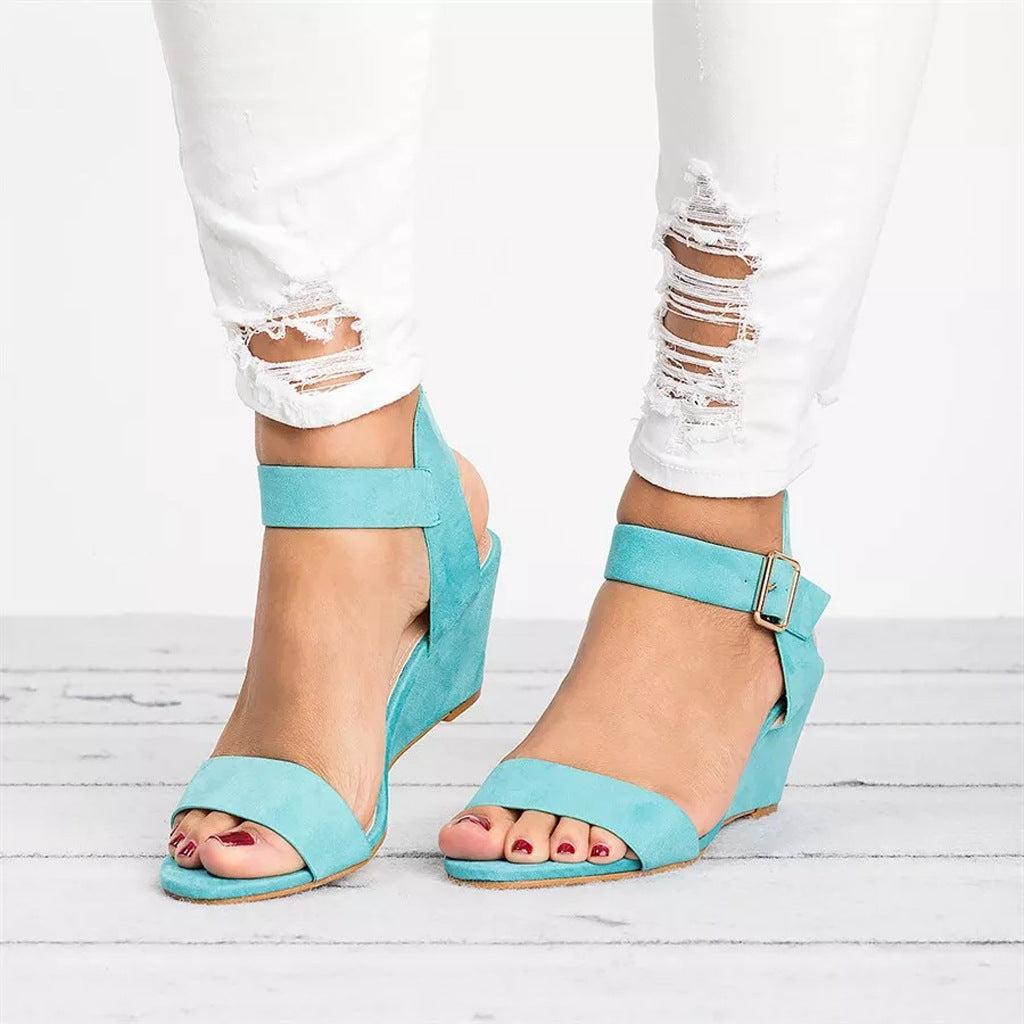 Image of Cheri | Women's Wedge Ankle Strap Sandals
