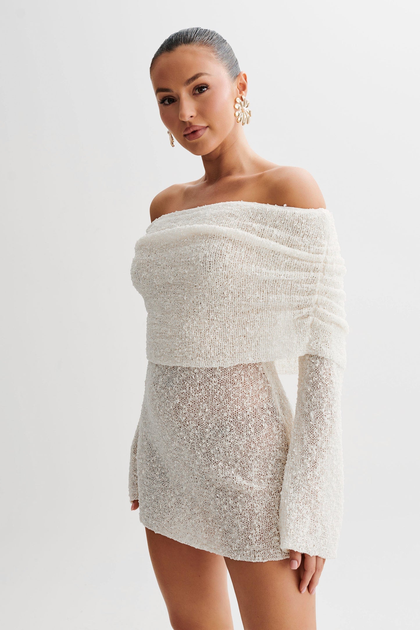 Women's Off-The-Shoulder Bodycon Mini Dress - VibreMode
