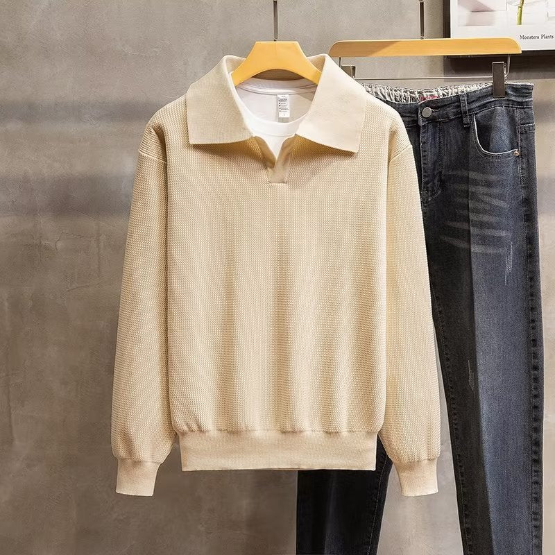 Image of Chris | Men's Collared Pullover Sweater