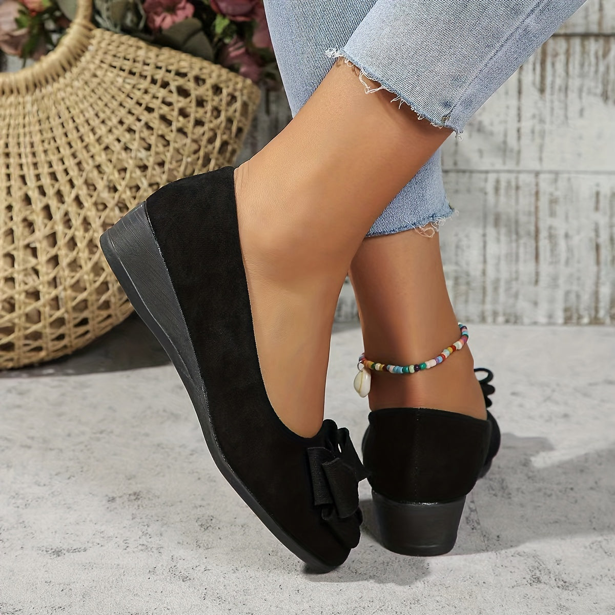Image of Christy | Women's Slip-On Wedge Shoes