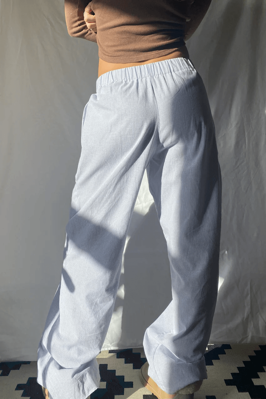 Image of Clara | Women's Elastic Waist Striped Sweatpants