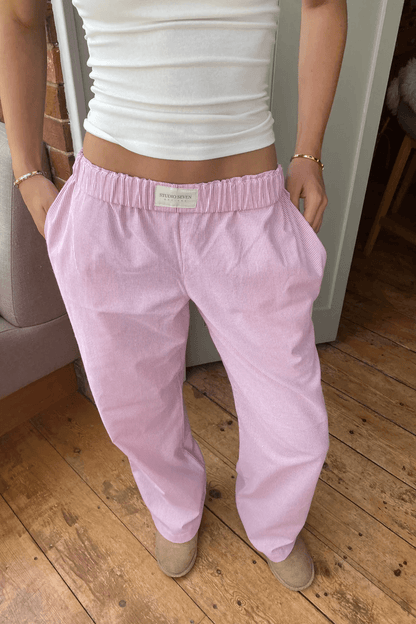 Image of Clara | Women's Elastic Waist Striped Sweatpants