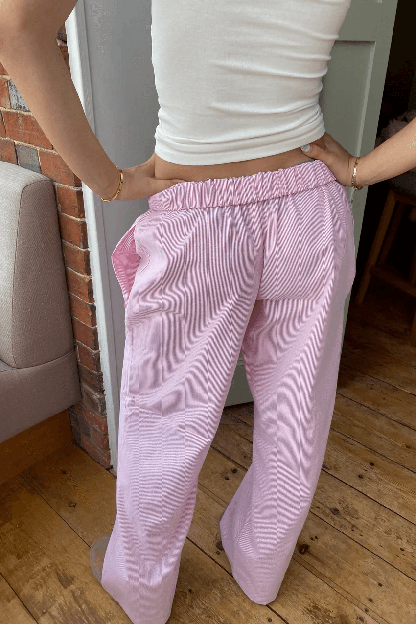 Image of Clara | Women's Elastic Waist Striped Sweatpants