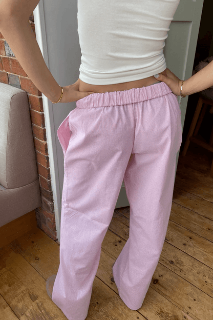 Image of Clara | Women's Elastic Waist Striped Sweatpants