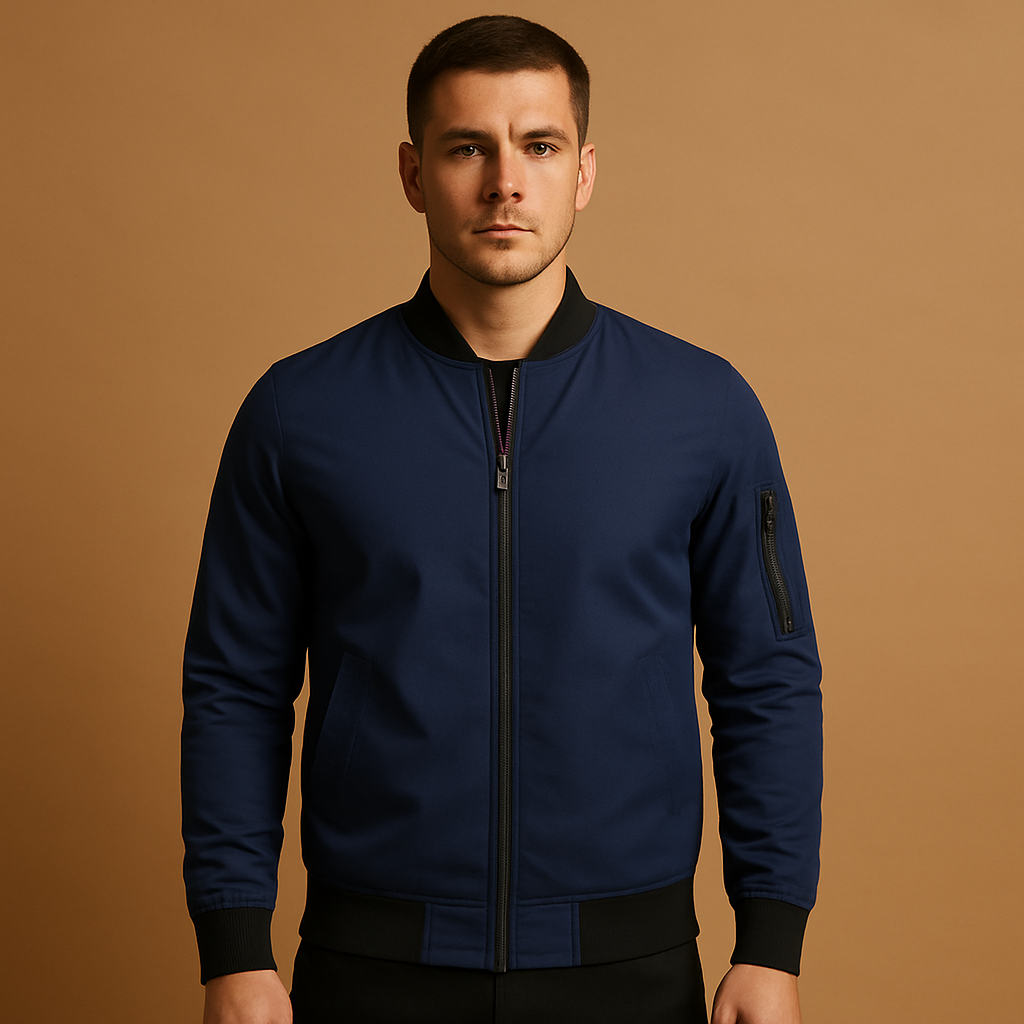 Men's Zip Bomber Jacket - VibreMode