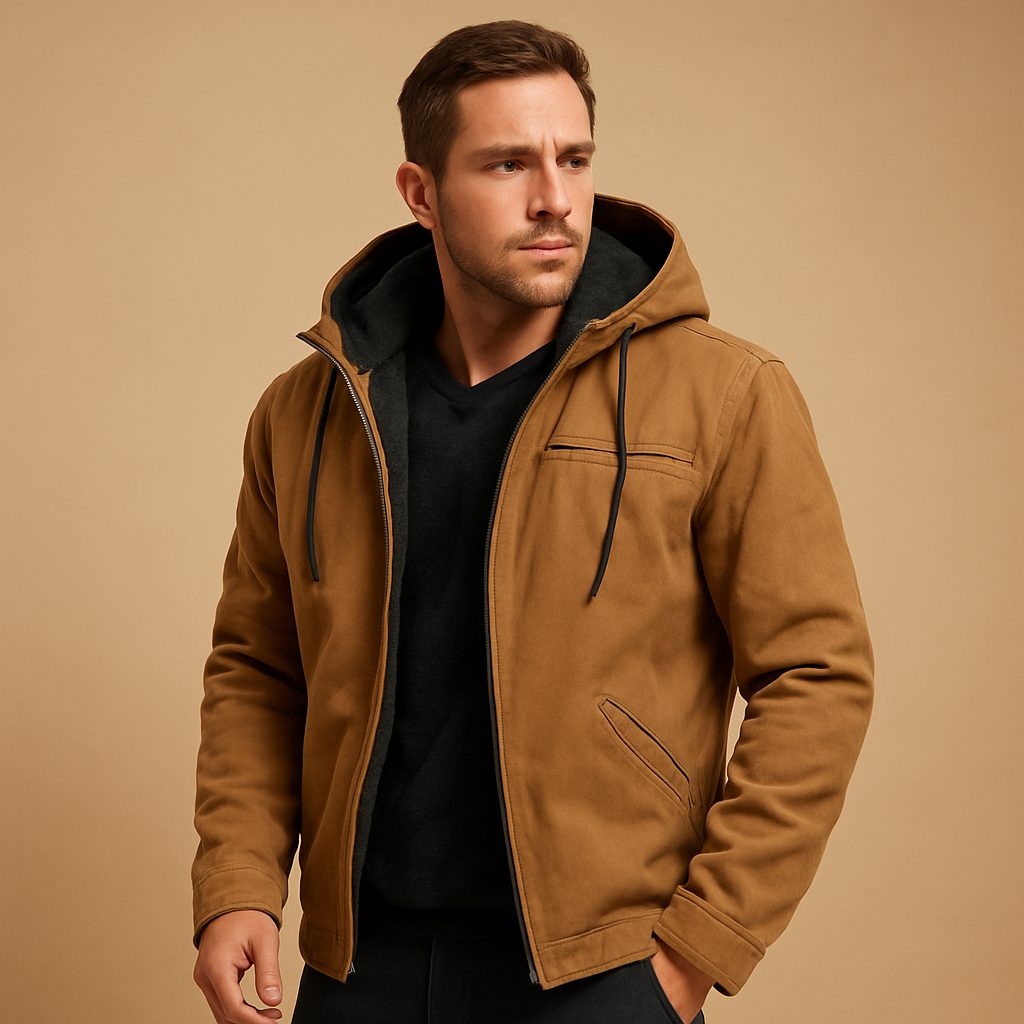 Men's Hooded Zip Sweatshirt - VibreMode