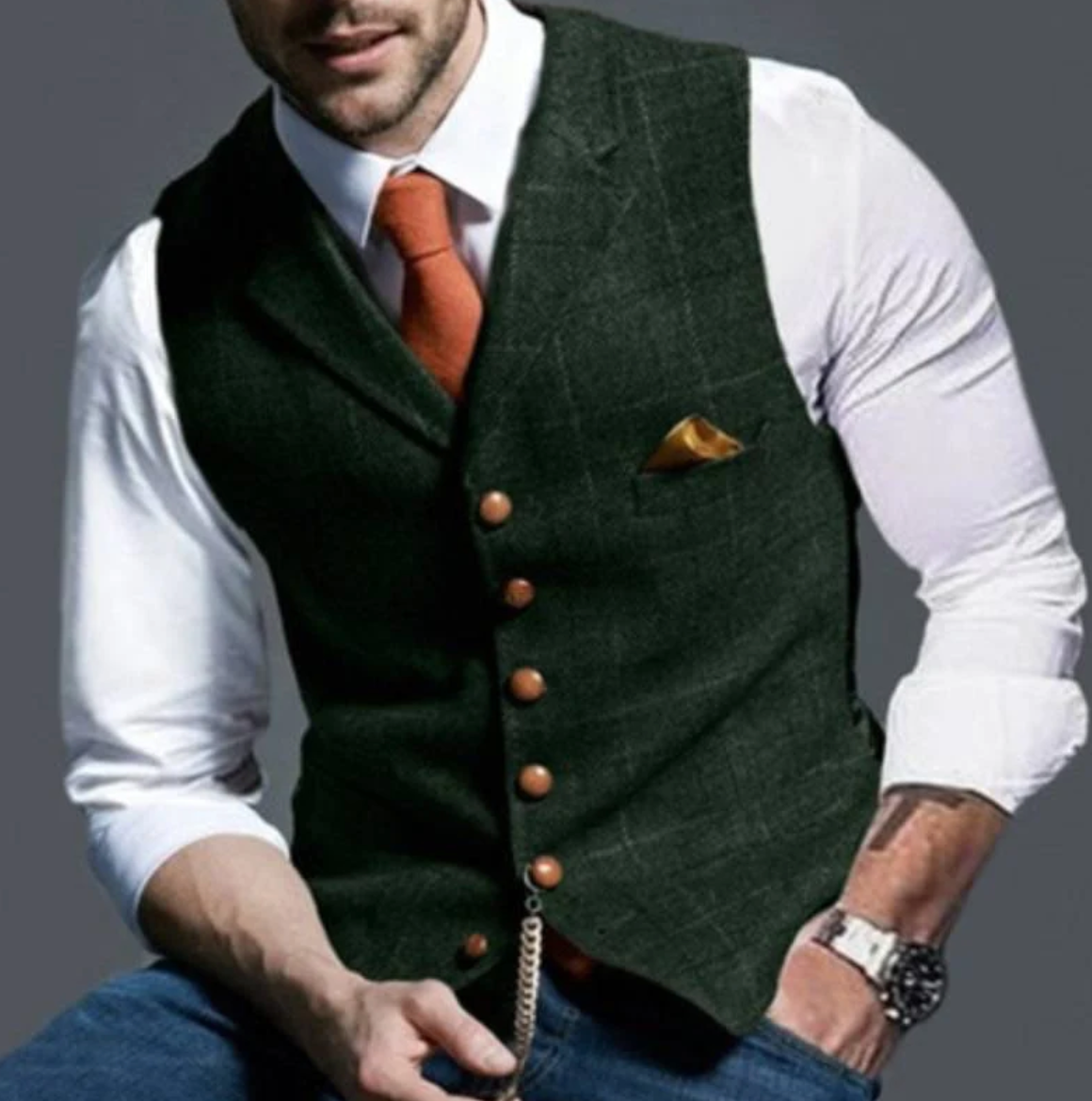 Image of Cole | Men's Slim Fit Blazer Vest