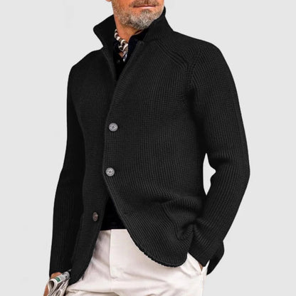 Men's Button Front Cardigan Stand Collar