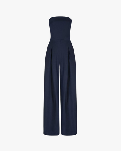 Image of Courtney | Women's Strapless Wide Leg Jumpsuit
