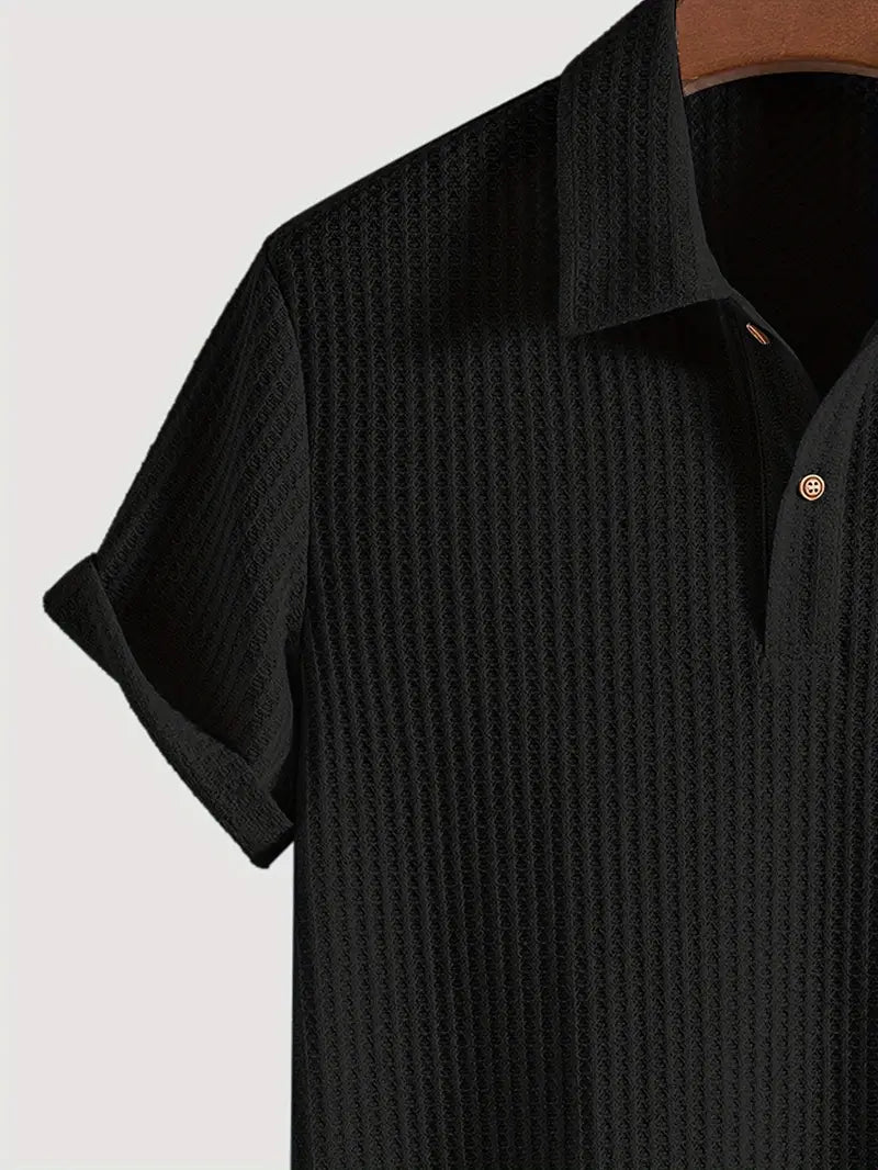 Men's Polo Shirt Solid Textured