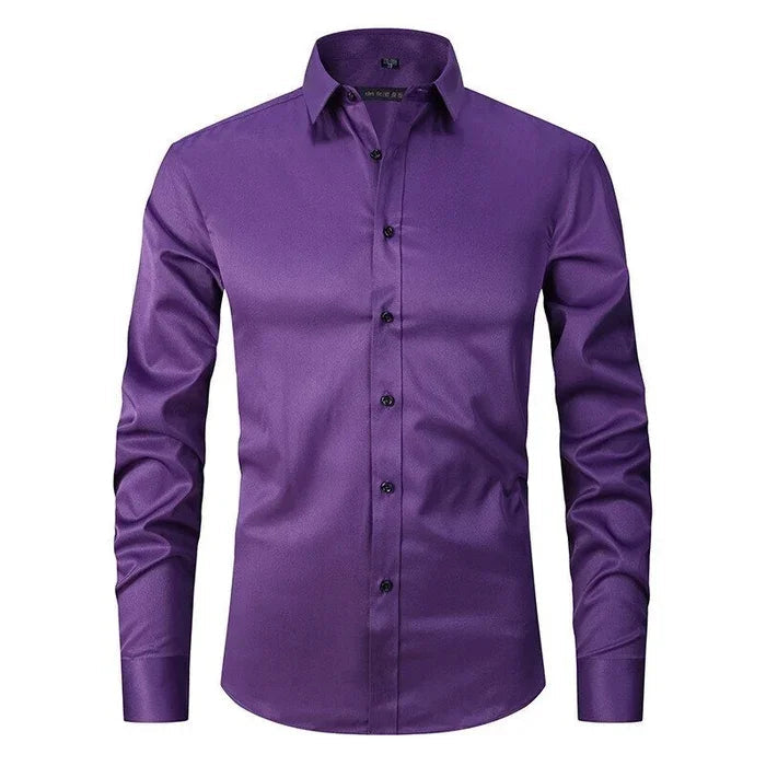 Men's Long Sleeve Dress Shirt Button-Up