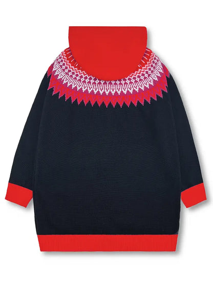 Women's Hooded Cardigan Knit Button Front