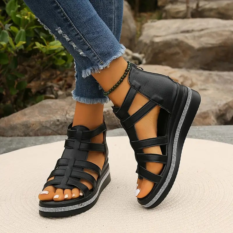 Women's Closed Back Platform Sandals - VibreMode