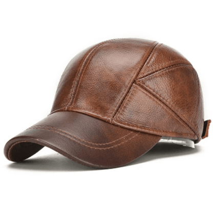 Men's Faux Leather Sports Cap - VibreMode