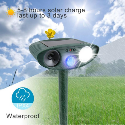 Solar Ultrasonic Animal Repeller Motion Activated