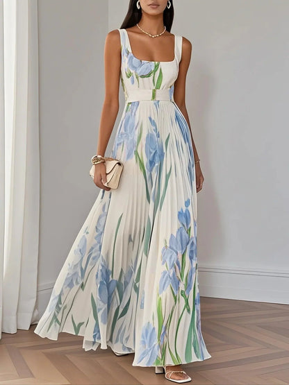 Beautiful V-Neck Long Summer Dress